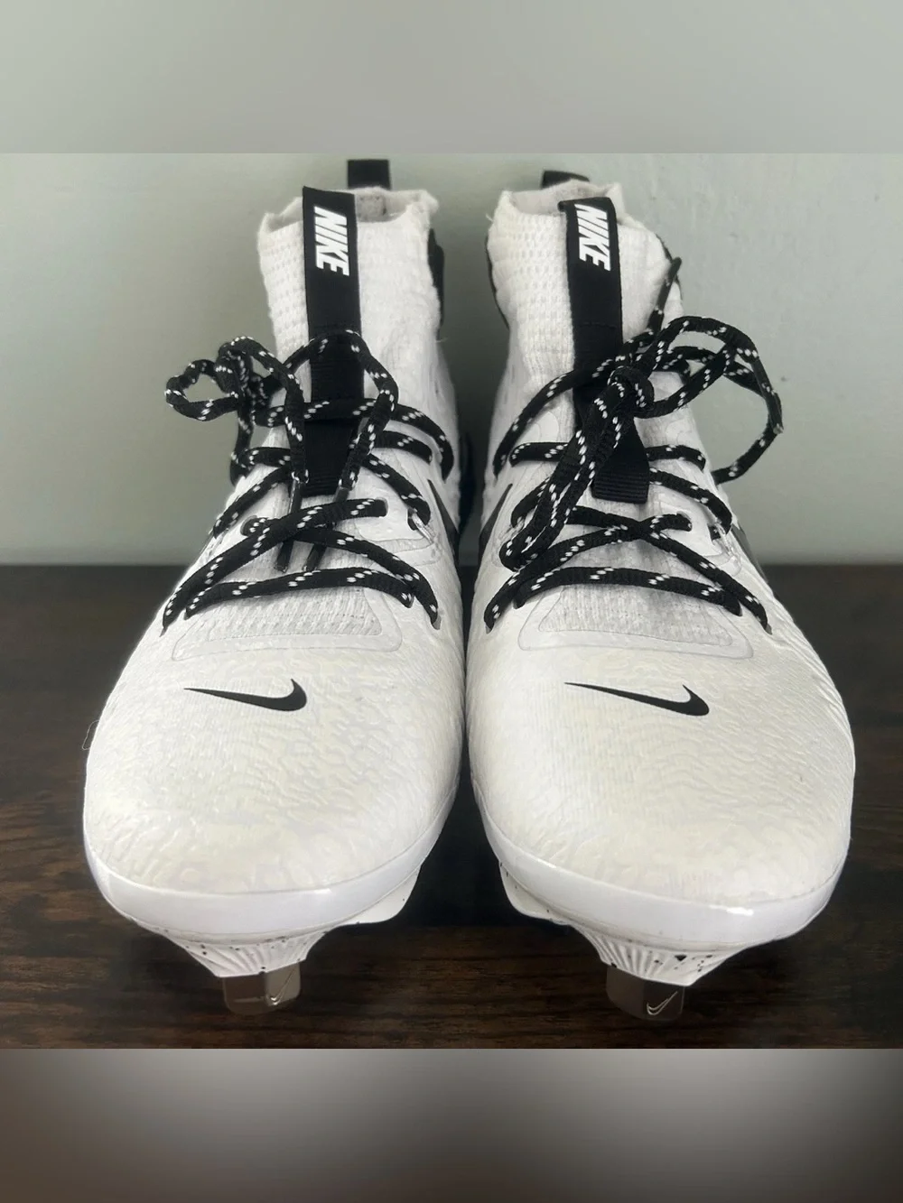 Nike Alpha Huarache NXT Metal Baseball Cleats White Mens Size 7 DJ6517-107
